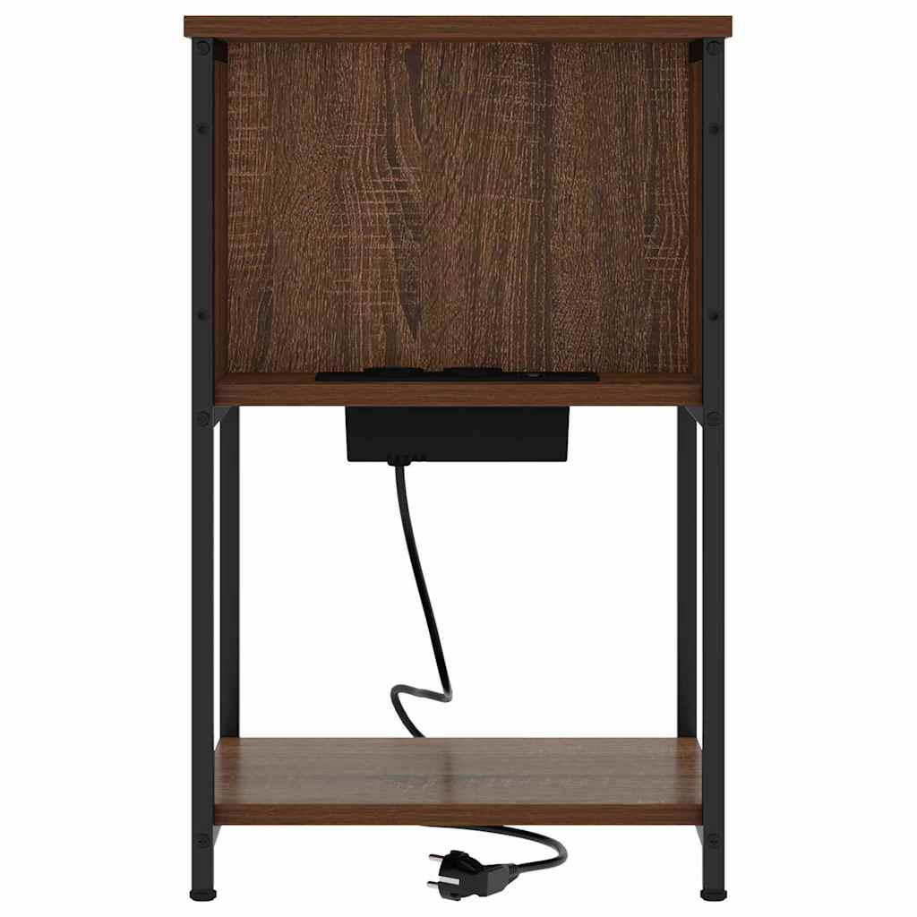 Nachttisch Braun Eichen-Optik 40 x 40 x 61 cm Holzwerkstoff